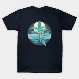 Green willow leaf T-Shirt